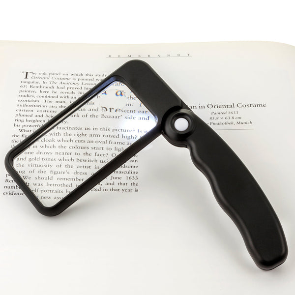 Hinge Lighted Rectangular Magnifier