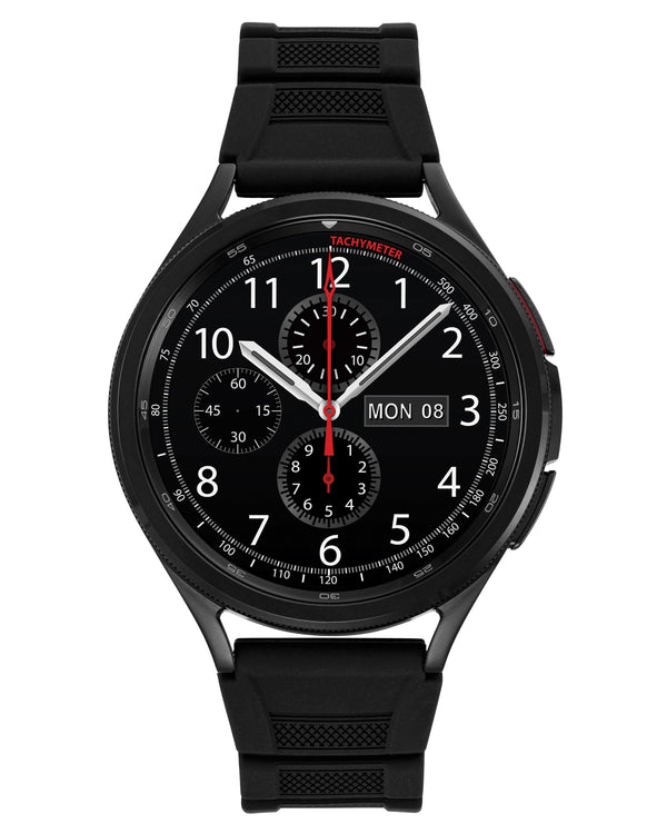 Sport Iconic Silicone Band & Stainless Steel Link Bracelet for Samsung Universal Smartwatch, 2-Pack