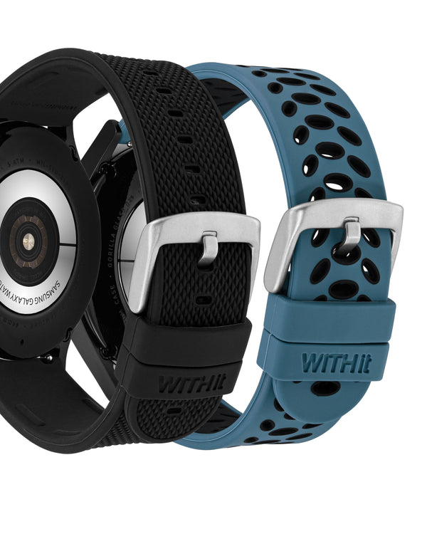 Sport Silicone Bands for Samsung Universal Smartwatch, 2-Pack