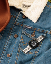 Wrangler® “Silver Mesa” Antique Alloy Link Bracelet for Apple Watch®